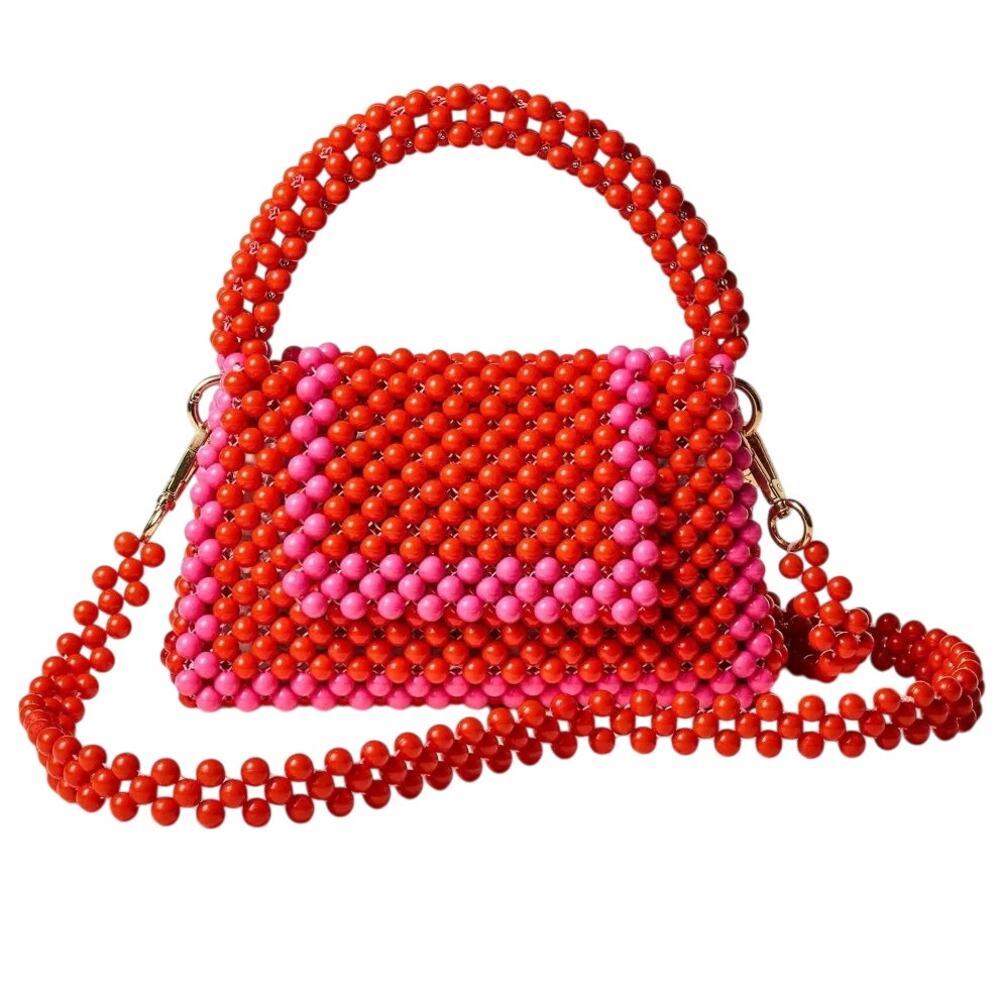 NWT Kate Spade x Target Colorblock Beaded Crossbody Bag Red/Pink